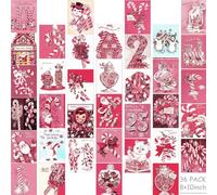 Harloon 36 Pcs 8 x 10 Inch Christmas Pre Drawn Canvas for Painting Pre Stretched Canvas Painting for Adults Sip and Paint Party Supplies Favor