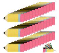 Harloon 36 Pcs Cute Pencil Case Teacher Preshool Kindergarten Graduation Gift Kawaii Portable Pencil Shaped Pouch with Zipper Large Capacity Stationery Organizer for School Graduation Party Supplies