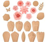 Harloon 60 Pcs Large Paper Flower Template Kit - DIY Paper Flowers Decorations for Wall, Wedding & Birthday Party Photography Backdrop