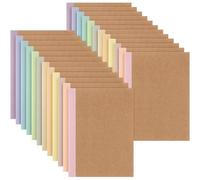 Harloon A5 Composition Notebook Journals 8 x 5.75 in College Ruled Kraft Notebooks with Rainbow Spines Small Lined Composition Book for Office Home (Candy Color,24 Pcs)
