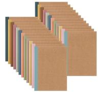 Harloon A5 Composition Notebook Journals 8 x 5.75 in College Ruled Kraft Notebooks with Rainbow Spines Small Lined Composition Book for Office Home (Stylish Color,24 Pcs)