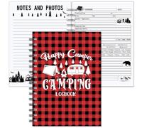 Harloon Camping Journal RV Travel Logbook Camping Log Book Notebook Caravan Motor Home RV Trip Planner Christmas Camping Memory Keepsake Book Glamping Diary for Recording Your Adventures Holiday Gifts