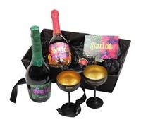 Harlot - English Sparkling Wine Gift Hamper - Brut & Rosé Gift Set - Includes 2 Bottles, Coupes & Wine Stopper