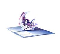 Harlotte 3D Up Cards Moon Birthday Anniversary Gifts Postcard Wedding Invitations