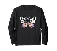 Harlow Butterfly - Personalized Cute Name Word Art Long Sleeve T-Shirt