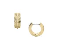 Harlow Linear Texture Gold-Tone Stainless Steel Huggie Hoop Earrings