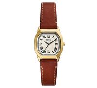 Harlow Three-Hand Medium Brown Leather Ladies Watch