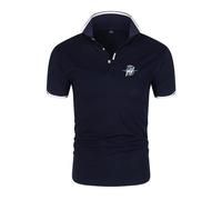 HARLSO Mens Fashion Polo T-Shirts for MV Agusta Summer Quick Dry Short Sleeve Lightweight Lapel Golf Shirt Sports Fitness Base Layers T-Shirt with Button,Black-XL