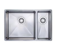 Harlyn Carbis 150 Large Stainless Steel Undermount Kitchen Sink, 1.5 Right Hand Bowl