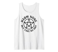 Harm None But Take No Shit Cheeky Witch Wiccan Pentacle Tank Top