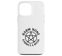 Harm None Karma's a Bitch Cheeky Witch Wiccan Pagan Pentacle Case for iPhone 13 Pro Max