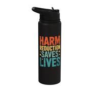 Harm Reduction Saves Lives Stainless Steel Insulated Water Bottle