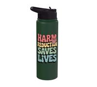 Harm Reduction Saves Lives Stainless Steel Insulated Water Bottle
