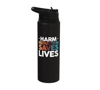 Harm Reduction Saves Lives Stainless Steel Insulated Water Bottle