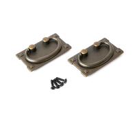 HARMAC HOUSE® 2 Pack Vintage Antique Bronze Drawer Ring Pull Handles Kitchen Cabinet Cupboard Chest of Drawer Vintage Bronze Drop Ring Pull Handles