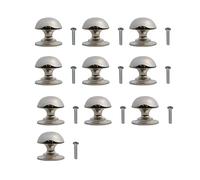 HARMAC HOUSE Round Cabinet Knobs 10 Pack Chrome Round Pull Handles, 1.26 Inch/32mm Diameter,Kitchen Cupboard, Bedroom Dresser, Bathroom Wardrobe Door Handle Mushroom Handles Knobs (10)
