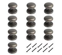 HARMAC HOUSE Vintage Cabinet Knobs 10 Pack Heavy Duty Vintage Antique Bronze Round Pull Handles, 32mm Diameter,Solid Kitchen Cupboard,Bathroom Wardrobe Door Drawer Handle Mushroom Handles Knobs (10)