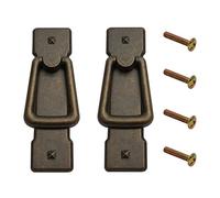 HARMAC HOUSE Vintage Drop Handles 2 Pack Antique Bronze Door Ring Pull Handles Kitchen Cabinet Cupboard Chest of Drawer Vintage Bronze Drop Ring Pull Handles (2)
