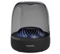 Harman Kardon Aura Portable Bluetooth Speaker with 360-Degree Audio and Ambient Light, Black, UK Plug (Type G)