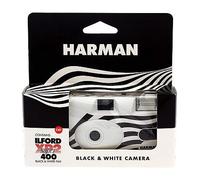 Harman, Single Use, Black & White Camera with 27 Exposures of XP2 SUPER Film and a Built-In Flash