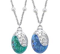 HARMNHLT Starfish of the Sea Enamel Pendant Openable Necklace Copper Alloy Gold Plated Women's, Average Size, Copper alloy, No Gemstone