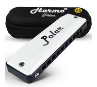 Harmo Polar Diatonic Harmonica Key of Ab - 10 Holes 20 Notes, Blues Harp Mouth Organ With Case, Phosphor Bronze Reeds, Suitable for All Genres, Harmonica for Kids, Adult, Beginners & Professionals