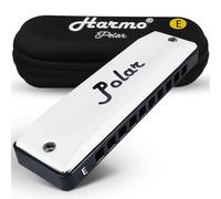 Harmo Polar Diatonic Harmonica Key of E - 10 Holes 20 Notes, Blues Harp Mouth Organ With Case, Phosphor Bronze Reeds, Suitable for All Genres, Harmonica for Kids, Adult, Beginners & Professionals