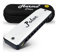 Harmo Polar Diatonic Harmonica Key of Low F - 10 Holes 20 Notes, Blues Harp Mouth Organ With Case, Phosphor Bronze Reeds, Suitable for All Genres, Harmonica for Kids, Adult, Beginners & Professionals