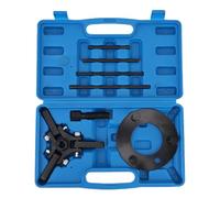 Harmonic Balancer Puller, 3 Jaw Puller Heavy Duty Pulley Puller Set with Holding Tool and Forcing Rods for Removing Crankshaft Harmonic Dampers and Balancers