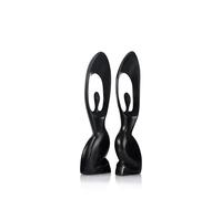 Harmonic Embrace - Pair of Handcrafted Abstract Unity Sculptures | Artistic Expression of Universal Oneness | Decorative Home Accessories For Living Room, Office, Desktop, Bookshelf (Ebony, Small)