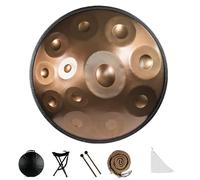 Harmonic Handpan Drum Hand Pan 12 Notes Professional Percussion Instrument Steel Handpan with Travel Bag Rope Decoration and Mallets 440 Hz for Sound Therapy and Meditation C