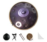 Harmonic Handpan Drum Hand Pan 12 Notes Professional Percussion Instrument Steel Handpan with Travel Bag Rope Decoration and Mallets 440 Hz for Sound Therapy and Meditation A