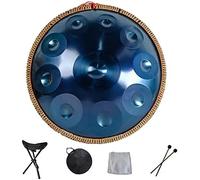 Harmonic Handpan Drum Hand Pan 9 10 12 14 Professional Percussion Instrument Steel Handpan With Travel Bag Rope Decoration For Meditation Yoga Zen,Blue,14Notes