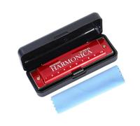 Harmonica 10 Hole 20 Note Harmonica In C Major A Professional Beginner Instrument(Red)