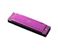 Harmonica 10 Hole 20 Tone C Harmonica Beginner Entry Level Professional Blues(Purple)