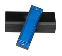 harmonica 10 Hole 20 Tone C Resin Frets Harmonica Student Mouth Organ Blue Black Optional (Color : Blue)