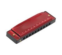 Harmonica 10 Hole 20 Tone G Key Harmonica For Beginners And Music Lovers(Red)