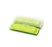 Harmonica 10 hole beginner's piano a chromatic instrument for beginners(Green)