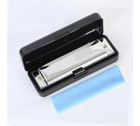 Harmonica 10 Hole Blues Harmonica Beginner Level Phosphor Bronze Reeds(Silver)