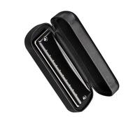 Harmonica 10-hole Blues Harmonica Playing Instrument Standard Pitch Matte Black Exquisite Shell (Color : A)