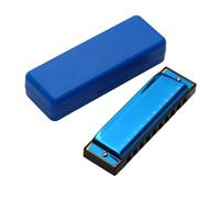 Harmonica 10 Hole C Harmonica An Instrument For Adults To Learn And Play(Blue)