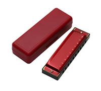 Harmonica 10 Hole C Harmonica An Instrument For Adults To Learn And Play(Red)