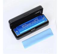 Harmonica 10 Hole C Harmonica Diatonic Scale Beginner Instrument(Blue)