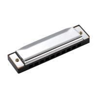Harmonica 10 Hole C Harmonica For Beginners Practice Playing The Instrument.(Silver)