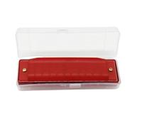 Harmonica 10 hole harmonica a beginner instrument for music lovers(Red)