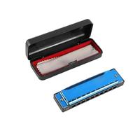 harmonica 10 Hole Harmonica For Beginner Introduction Performance For Beginner Students ABS Phosphor Bronze Mouth Organ (Color : Blue)