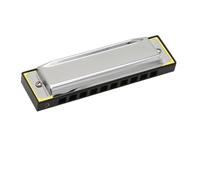 Harmonica 10 Hole Harmonica In C Major For Beginners And Adults Learning On Their Own(Silver)
