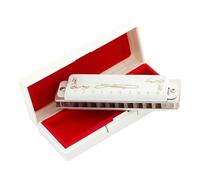 Harmonica 10 Holes 20 Notes Diatonic Blues Transparent Comb With White Cover Professional Musical Instrument