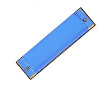 harmonica 10 Holes 20 Tone Harmonica Key C Mouth Organ For Beginner Black Blue (Color : Blue)