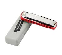 Harmonica 10 Holes Oval Comb Blues Harmonica Musical Instruments(Red)
